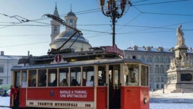 Tram storico Torino natale