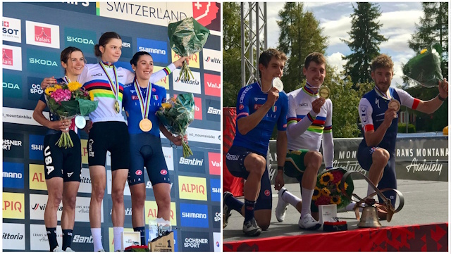 Mondiali MTB podio Italia