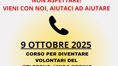 corso volontari Telefono Amico Torino 2025