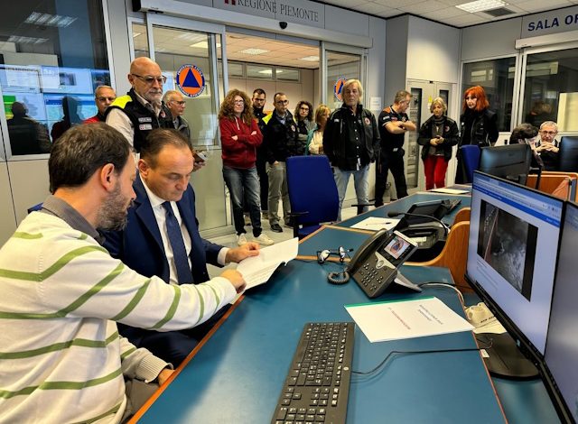 Il Presidente Cirio visita Protezione Civile