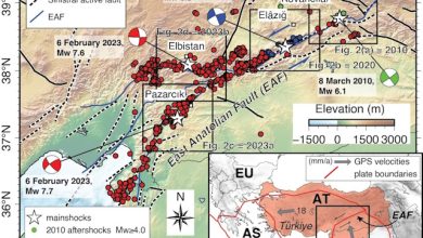 dati sismici mappa faglia anatolica orientale turchia