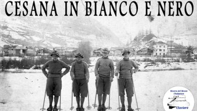 Inizio anno Cesana Torinese foto in bianconero