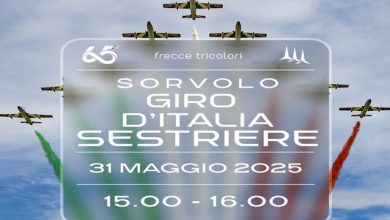 le Frecce Tricolori al giro a sestriere