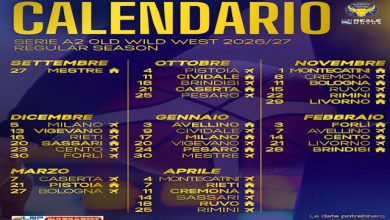 Basket Torino calendario Regular Season A2 26-27