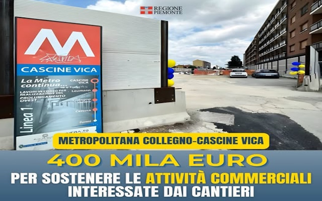 Collegno-Cascine Vica metropolitana di Torino