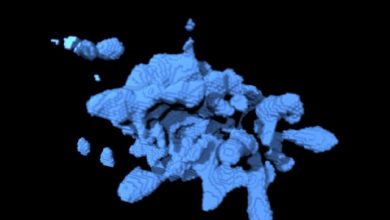 Immagine 3D nanoscala eruzioni vulcaniche