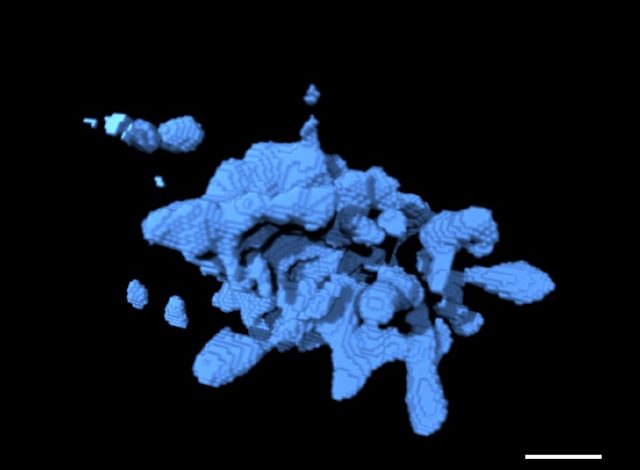 Immagine 3D nanoscala eruzioni vulcaniche