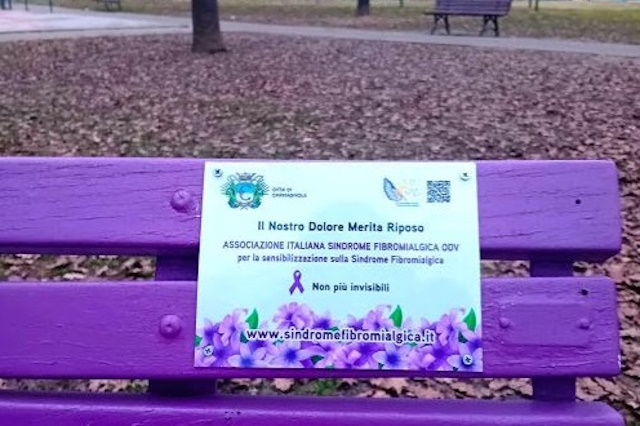 Carmagnola panchina viola fibromialgia