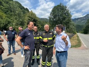 Incendi boschivi in Piemonte sopralluogo Cirio